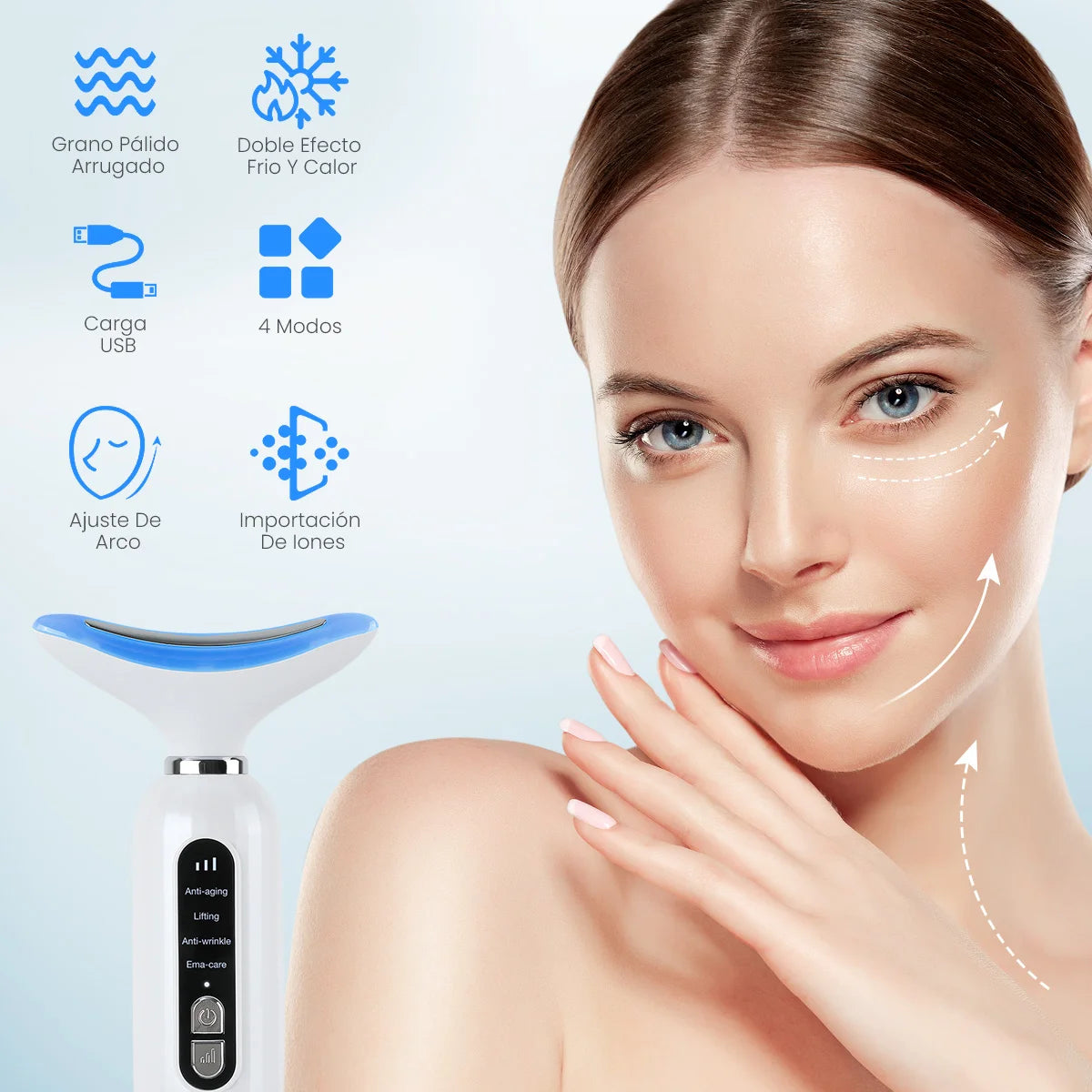 LEDerm Sculpt Masajeador Facial Cuello AntiEdad LED